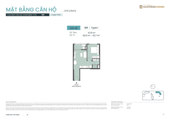 Căn hộ 1 phòng ngủ Tòa L2 Masteri Grand Coast can-1pn-toa-l2-masteri-grand-coast