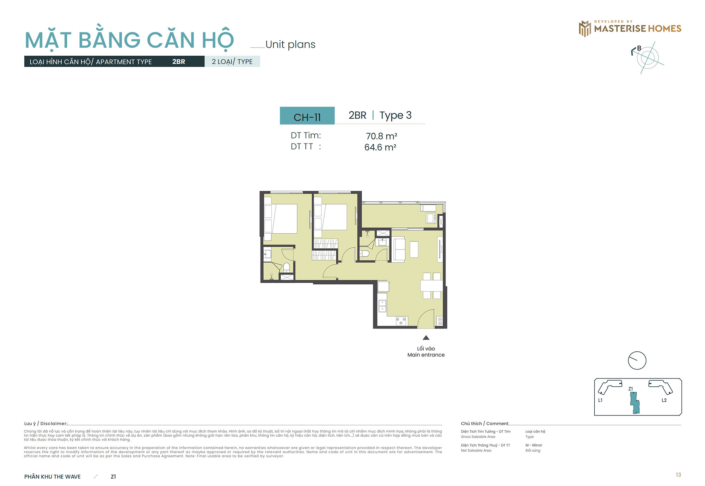 Căn hộ 2 phòng ngủ Tòa Z1 Masteri Grand Coast can-2pn-toa-z1-masteri-grand-coast-1