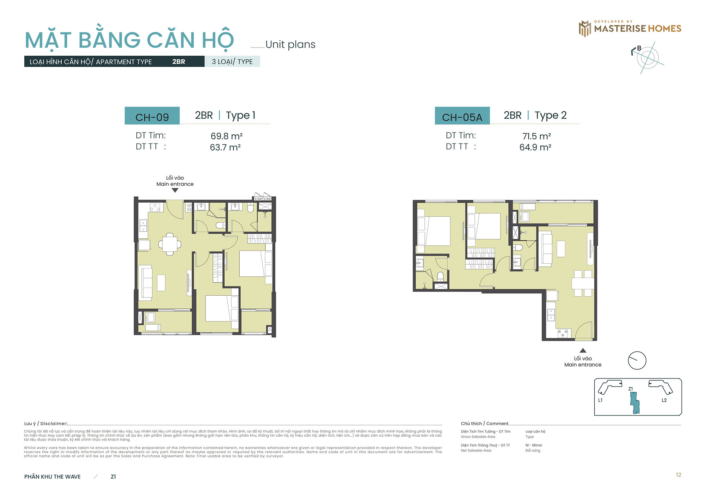 Căn hộ 2 phòng ngủ Tòa Z1 Masteri Grand Coast can-2pn-toa-z1-masteri-grand-coast
