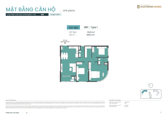 Căn hộ 3 phòng ngủ Tòa L1 Masteri Grand Coast can-3pn-toa-l1-masteri-grand-coast