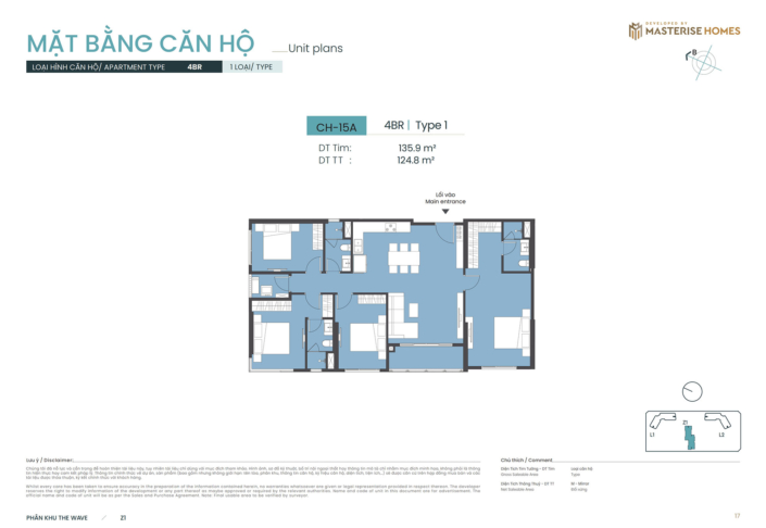 Căn hộ 4 phòng ngủ Tòa Z1 Masteri Grand Coast can-4pn-toa-z1-masteri-grand-coast