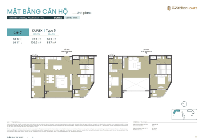 Căn hộ Duplex mẫu 5 Tòa L1 Masteri Grand Coast can-duplex-toa-l1-masteri-grand-coast-5